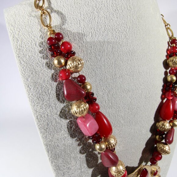 limited-edition Chico's 35th Anniversary Statement Gold Tone Necklace - Picture 9 of 11